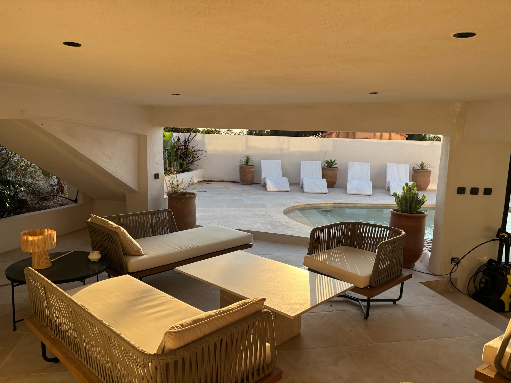 Pool House Interior - Relaxation Area